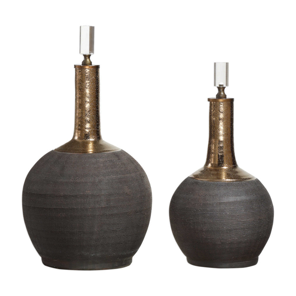 Uttermost Arnav Matte Black Bottles, S/2 By Casagear Home