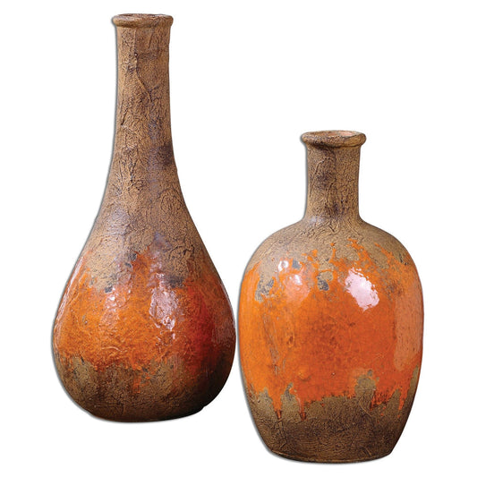 Uttermost Kadam Ceramic Vases S/2 By Casagear Home