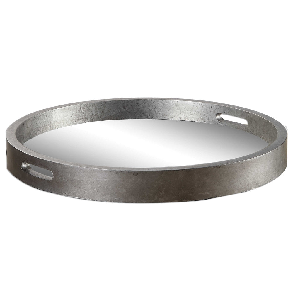 Uttermost Bechet Round Silver Tray By Casagear Home