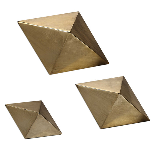 Uttermost Rhombus Champagne Accents, S/3 By Casagear Home