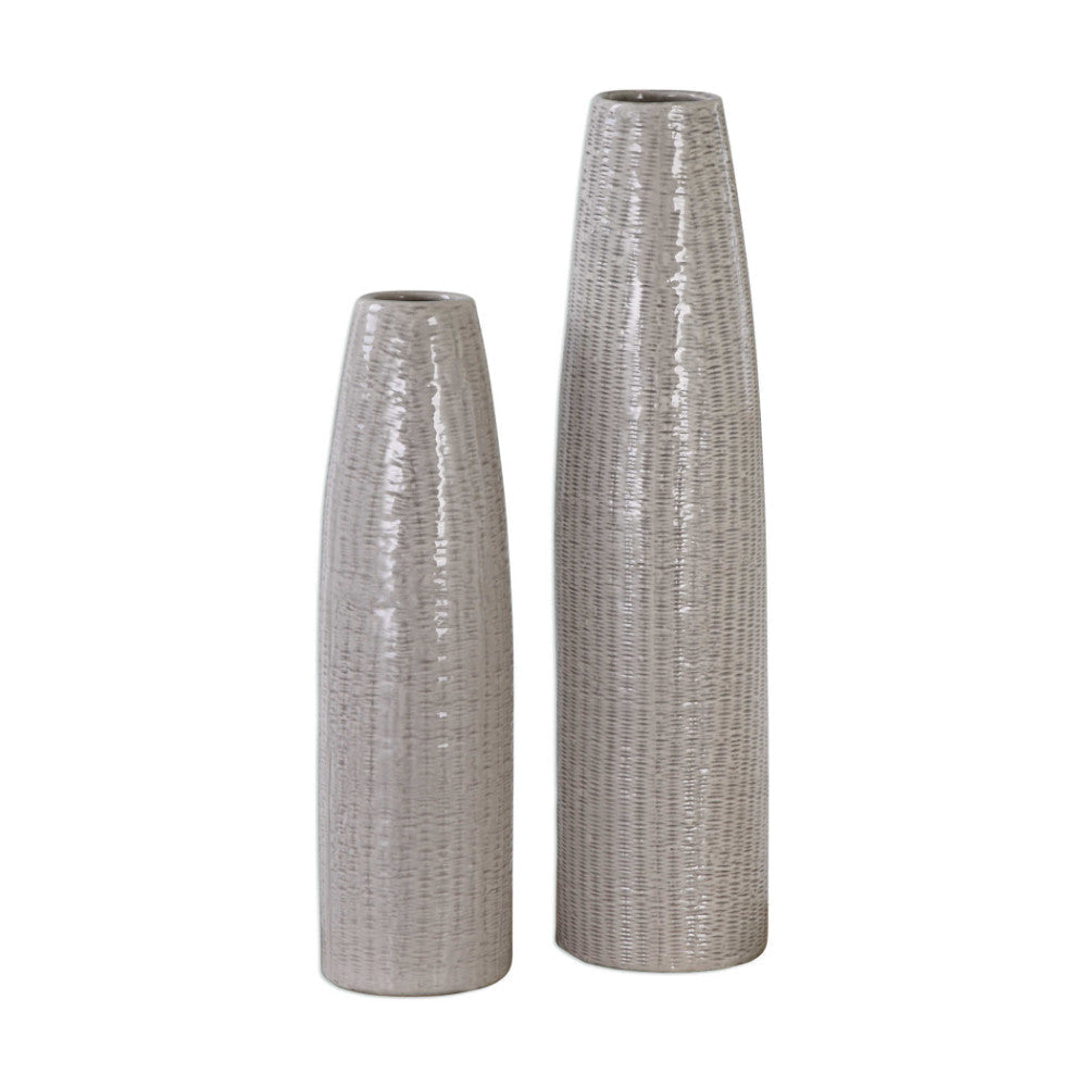 Uttermost Sara Textured Ceramic Vases S/2 By Casagear Home