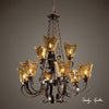 Uttermost Vetraio 9Lt Oil Rubbed Bronze Chandelier By Casagear Home UT-21005