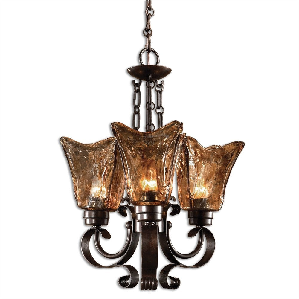 Uttermost Vetraio 3Lt Oil Rubbed Bronze Chandelier By Casagear Home