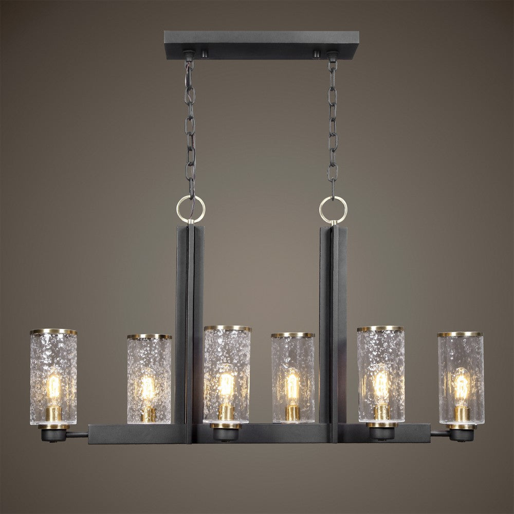 Uttermost Jarsdel 6 Light Industrial Island Light By Casagear Home UT-21333