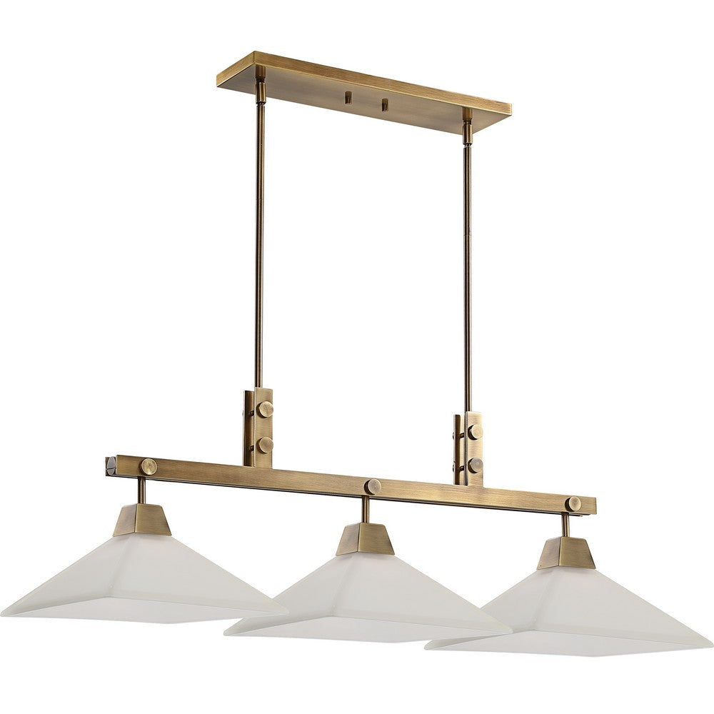 Uttermost Brookdale Industrial 3 Light Linear Chandelier By Casagear Home UT-21346