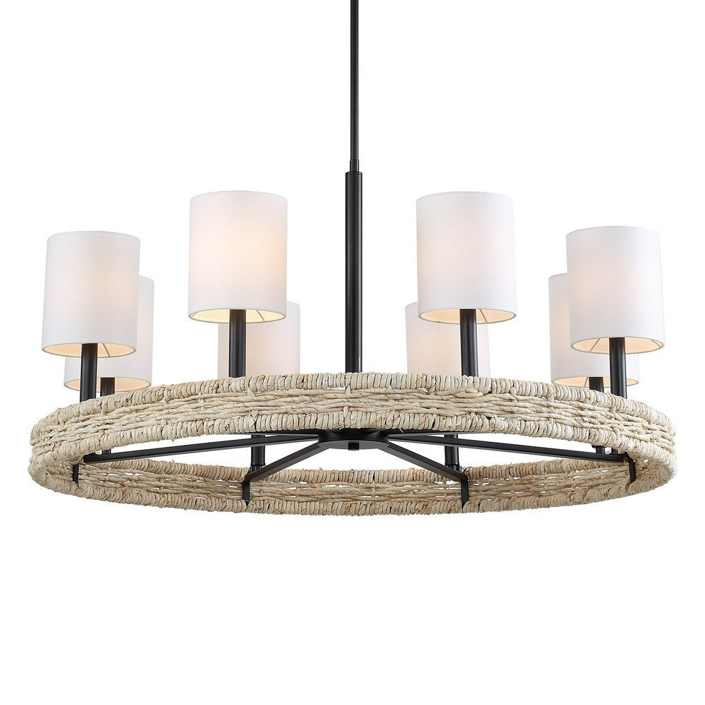 Uttermost Faiyam 8 Light Rattan Chandelier