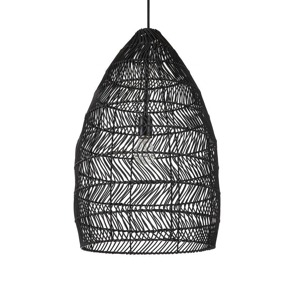 Uttermost Nandi 1 Light Woven Black Pendant By Casagear Home UT-21588