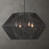 Uttermost Suva 4 Light Black Rope Pendant By Casagear Home UT-21589