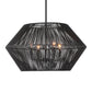 Uttermost Suva 4 Light Black Rope Pendant By Casagear Home