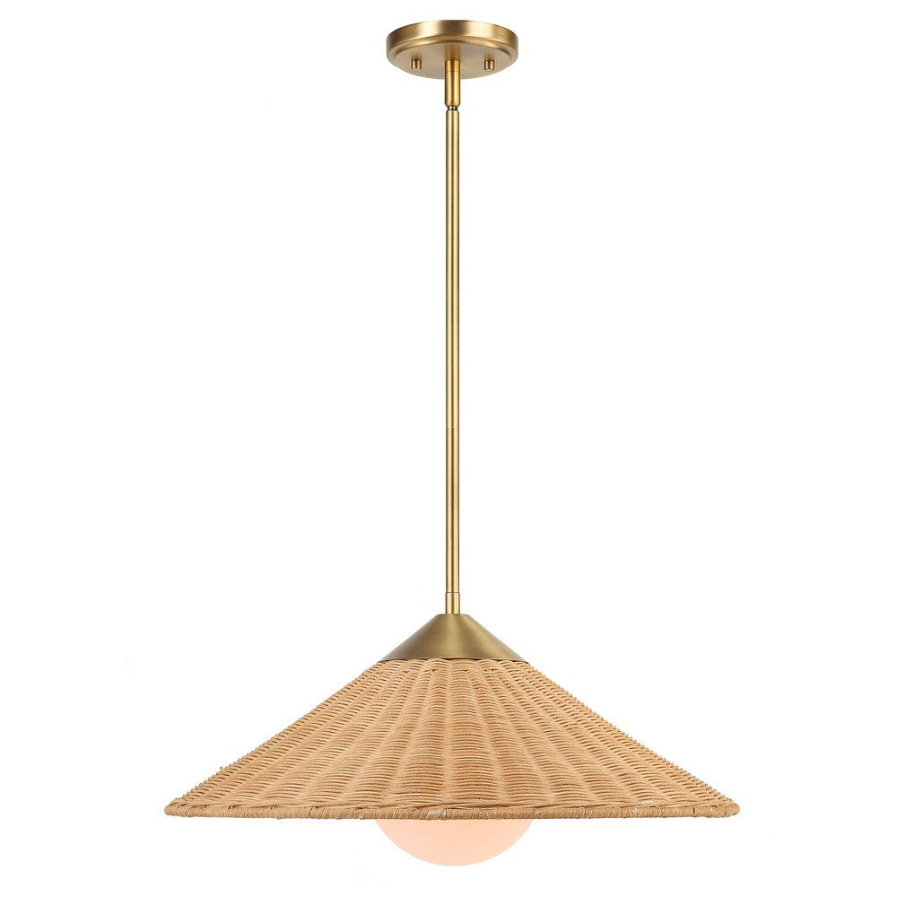 Uttermost Phuvinh 1 Light Rattan Shade Pendant By Casagear Home UT-21590