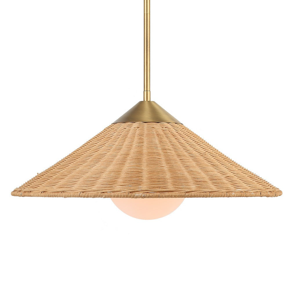 Uttermost Phuvinh 1 Light Rattan Shade Pendant By Casagear Home