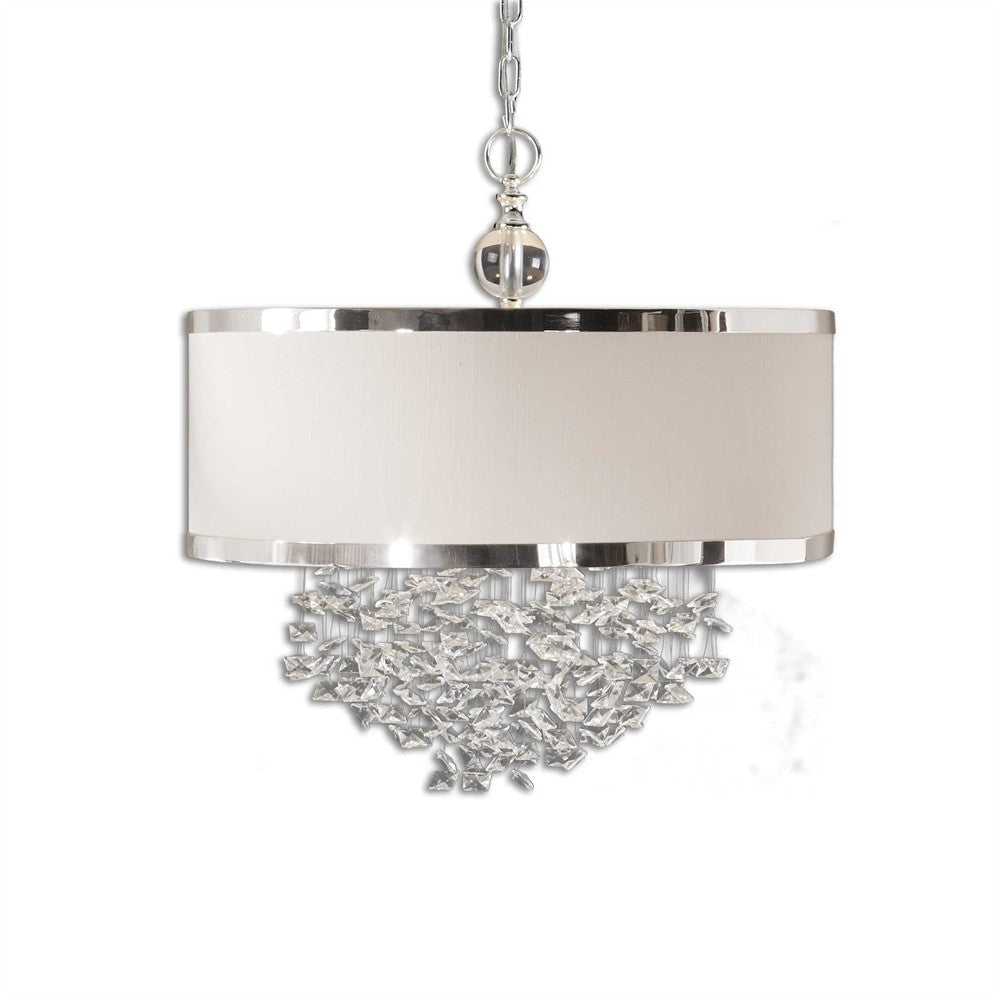 Uttermost Fascination 3 Light Silken Drum Pendant By Casagear Home