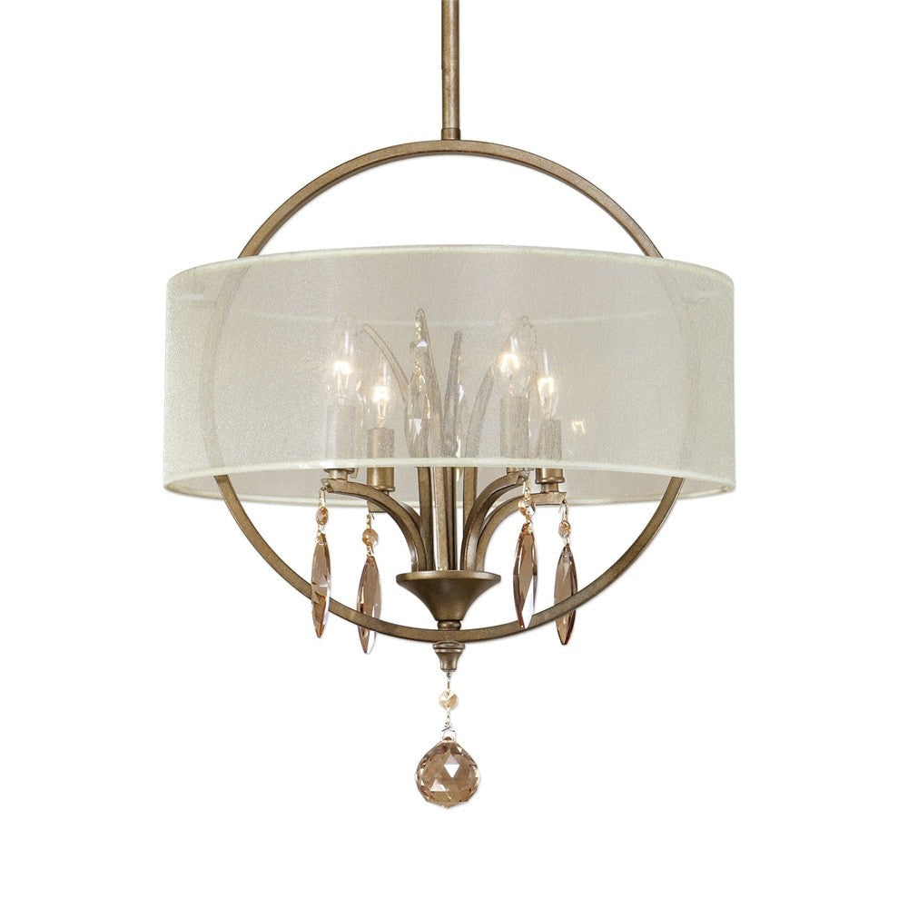 Uttermost Alenya 4 Light Fabric Drum Pendant By Casagear Home