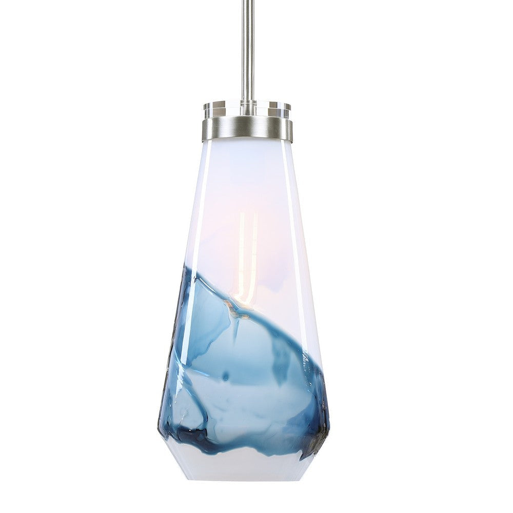 Uttermost Windswept Blue & White 1 Light Mini Pendant By Casagear Home