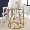 Uttermost Ritual Round Gold Side Table By Casagear Home UT-22894