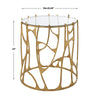 Uttermost Ritual Round Gold Side Table By Casagear Home UT-22894