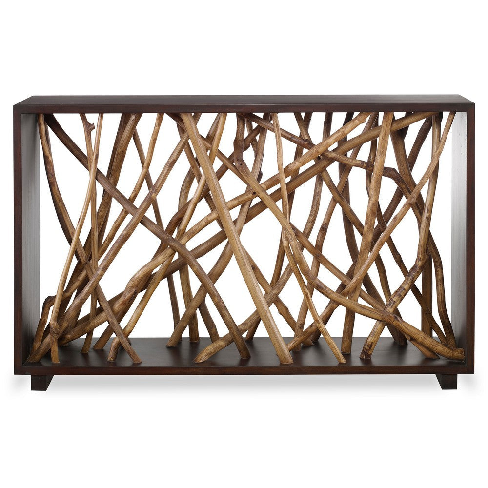 Uttermost Teak Maze Console Table By Casagear Home