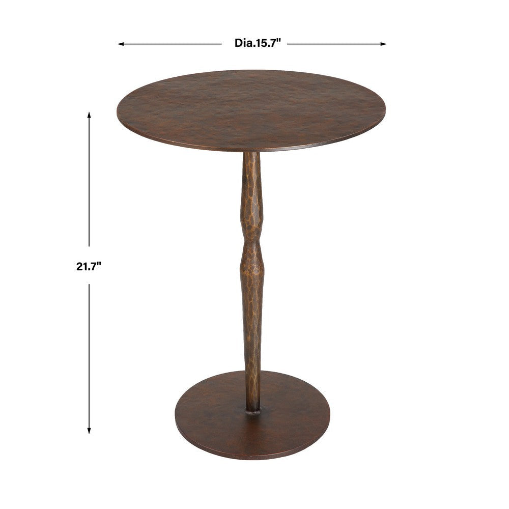 Uttermost Industria Copper Bronze Accent Table By Casagear Home UT-22904