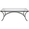 Uttermost Alayna Black Metal & Glass Coffee Table By Casagear Home