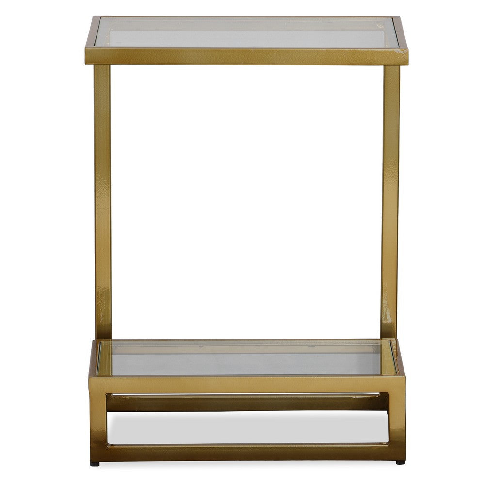 Uttermost Musing Brushed Brass Accent Table By Casagear Home UT-22913