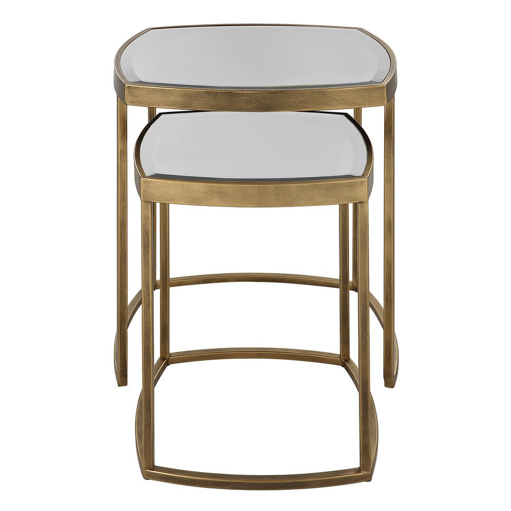 Uttermost Vista Gold Nesting Tables, Set Of 2 By Casagear Home