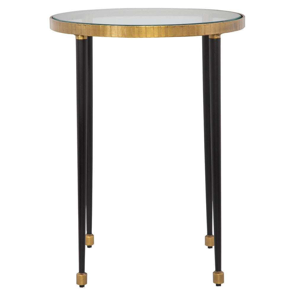 Uttermost Stiletto Antique Gold Side Table By Casagear Home