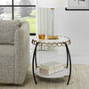 Uttermost Chainlink White Marble Side Table By Casagear Home UT-22974