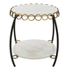 Uttermost Chainlink White Marble Side Table By Casagear Home