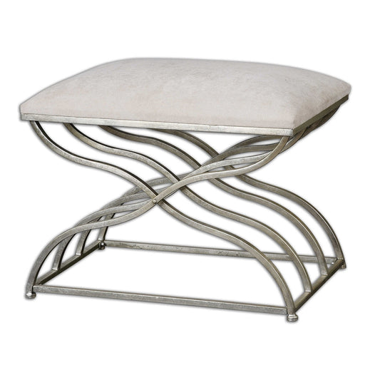 Uttermost Shea Satin Nickel Small Bench By Casagear Home