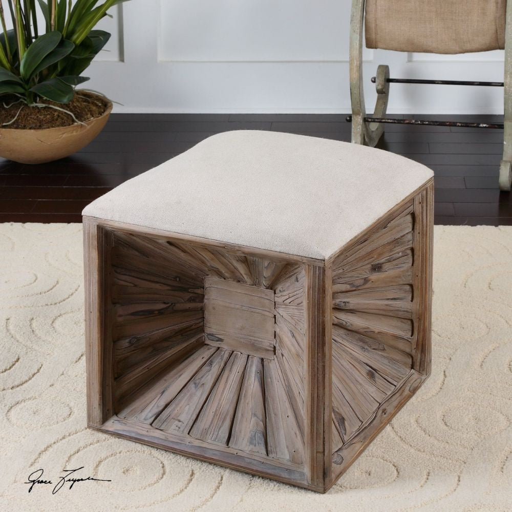 Uttermost Jia Wooden Ottoman By Casagear Home UT-23131