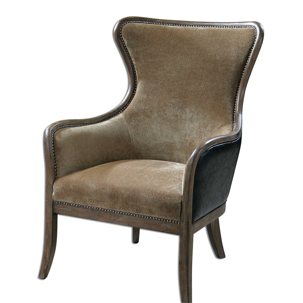 Uttermost Snowden Tan Wing Chair By Casagear Home