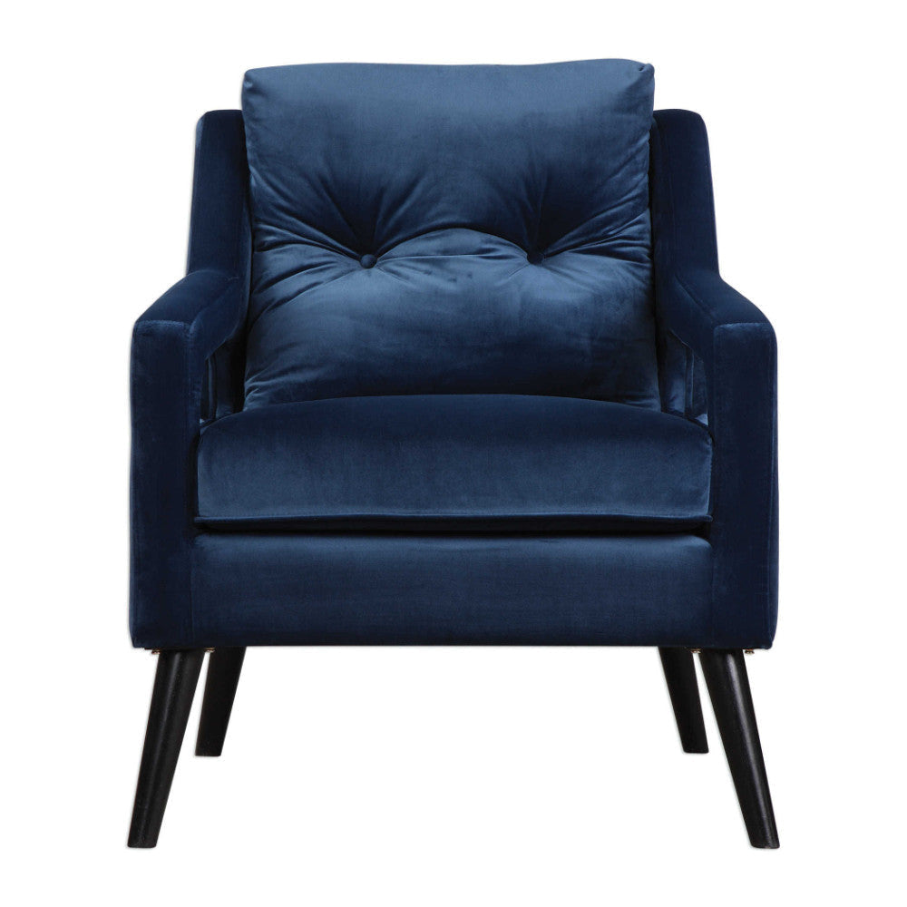 Uttermost O'Brien Blue Velvet Armchair By Casagear Home