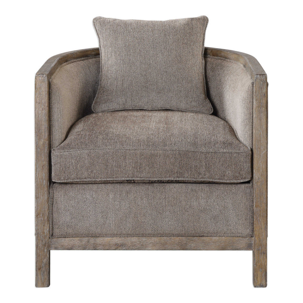 Uttermost Viaggio Gray Chenille Accent Chair By Casagear Home