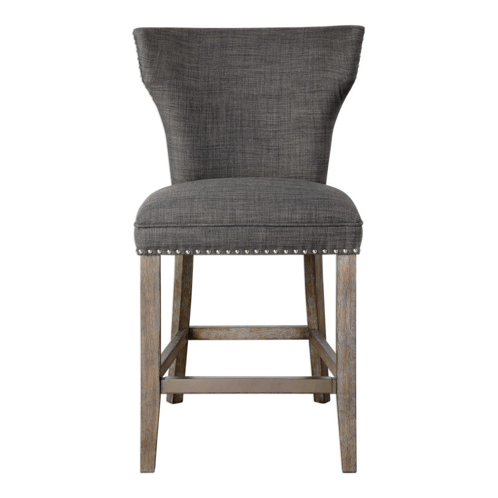 Uttermost Arnaud Charcoal Counter Stool By Casagear Home