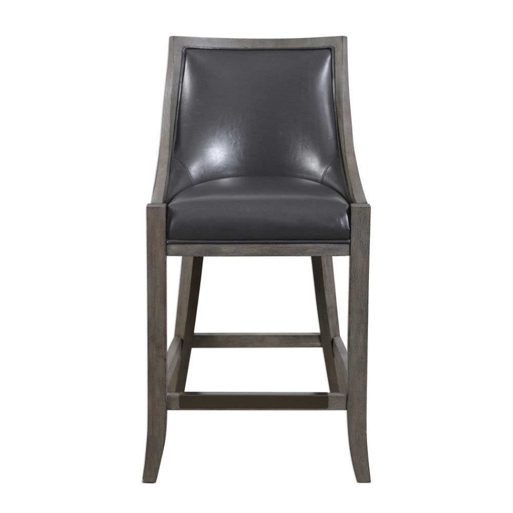 Uttermost Elowen Leather Counter Stool By Casagear Home