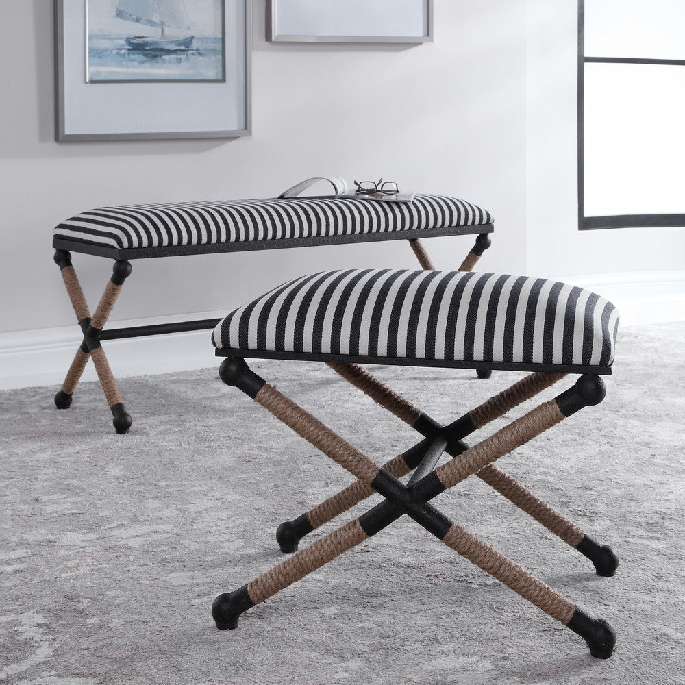 Uttermost Braddock Striped Bench By Casagear Home UT-23527