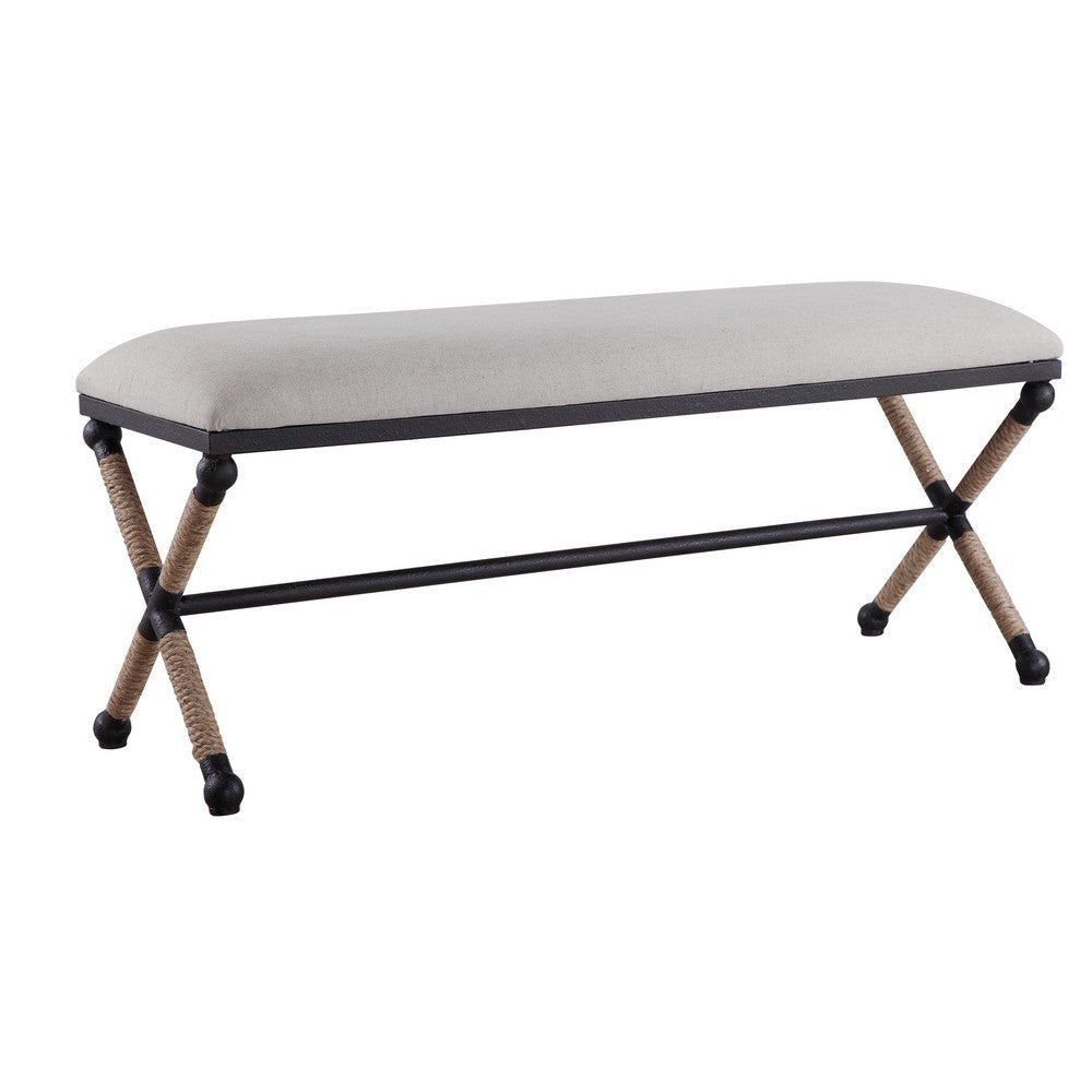 Uttermost Firth Oatmeal Bench By Casagear Home UT-23528