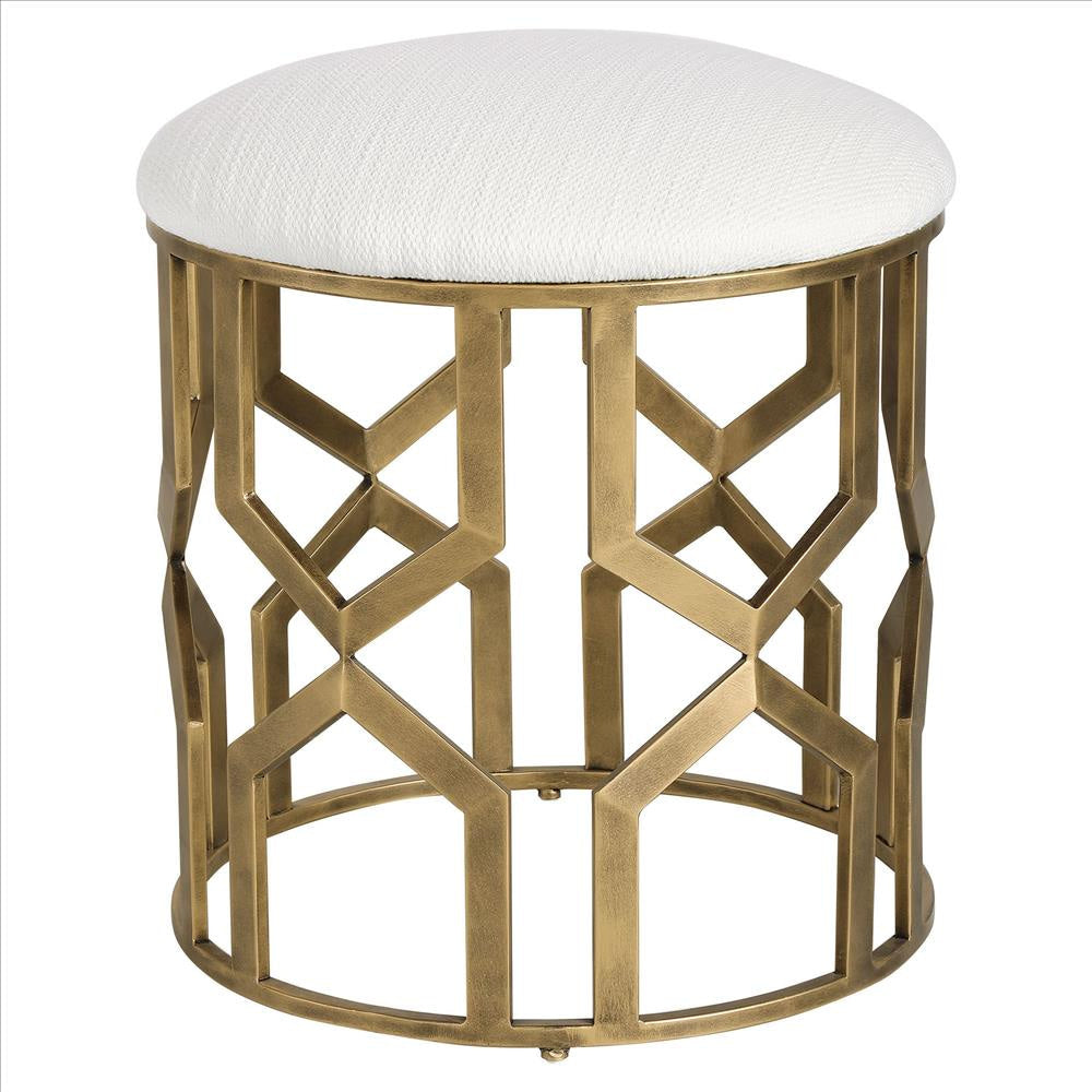 Uttermost Trellis Geometric Accent Stool By Casagear Home UT-23579