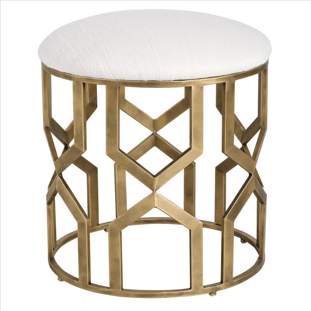 Uttermost Trellis Geometric Accent Stool By Casagear Home