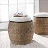 Uttermost Island Straw Accent Stool By Casagear Home UT-23582