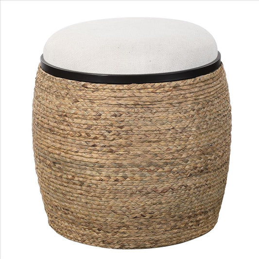 Uttermost Island Straw Accent Stool By Casagear Home