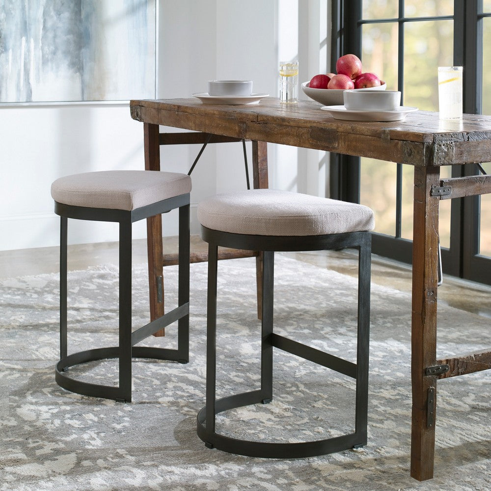 Uttermost Ivanna Black Iron Counter Stool By Casagear Home UT-23591