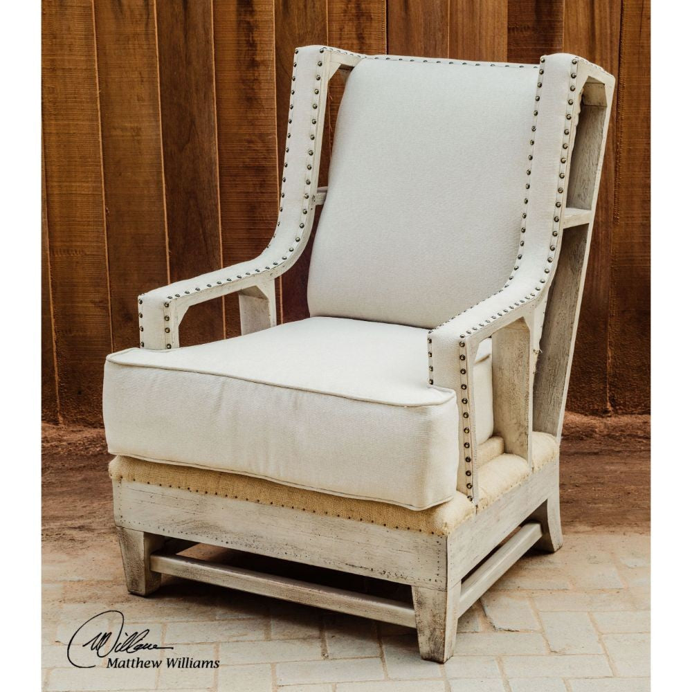 Uttermost Schafer Linen Armchair By Casagear Home UT-23615