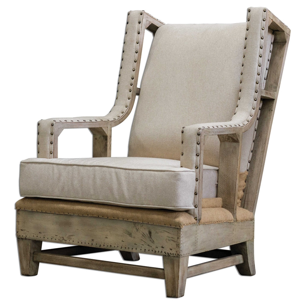 Uttermost Schafer Linen Armchair By Casagear Home