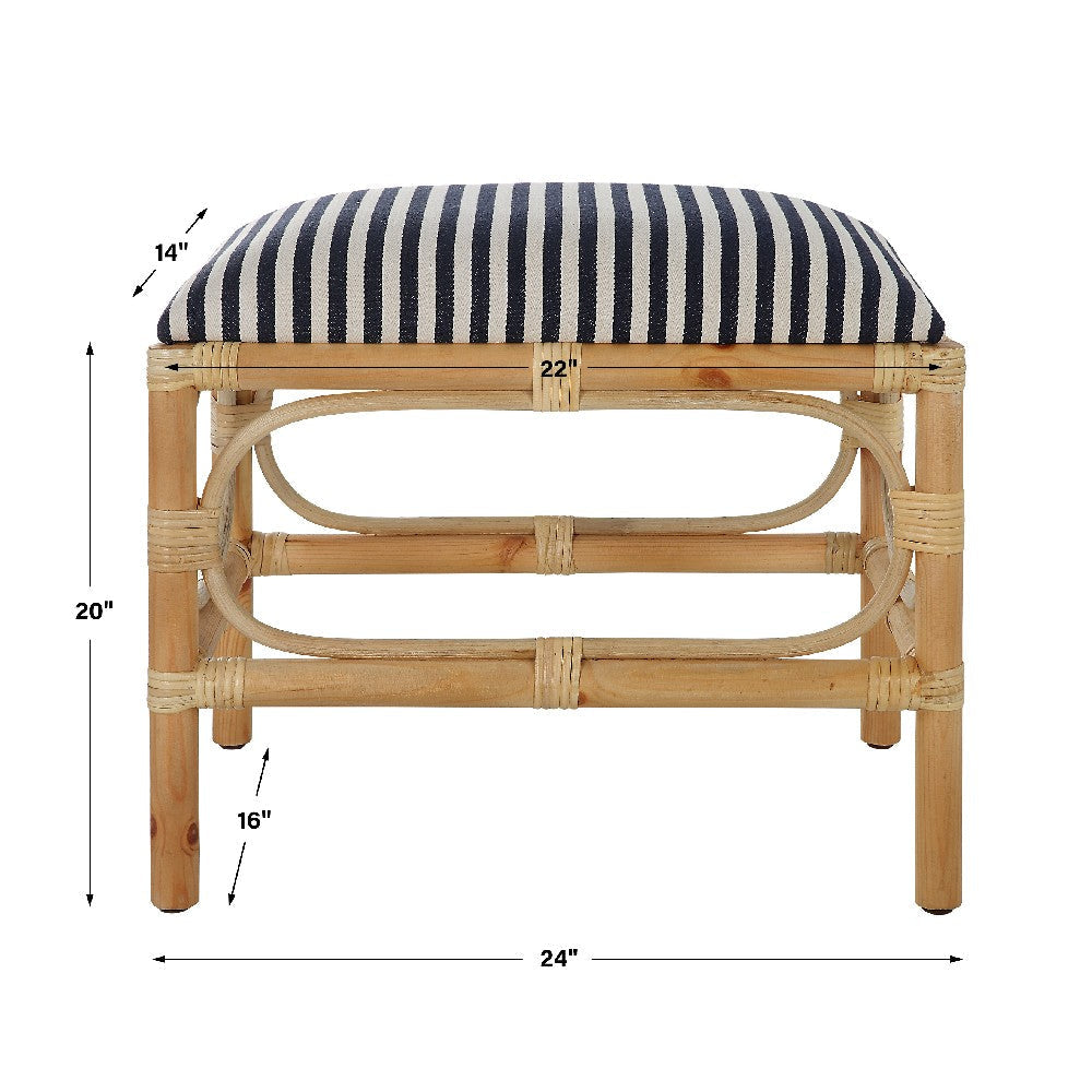 Uttermost Laguna Small Striped Bench By Casagear Home UT-23666