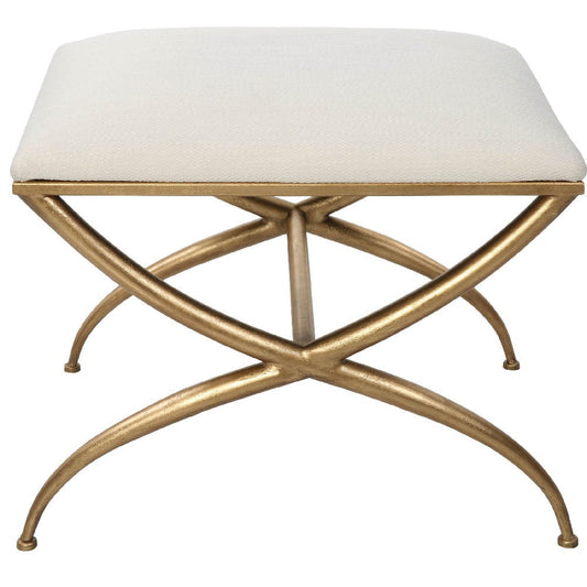 Uttermost Crossing Small White Bench By Casagear Home