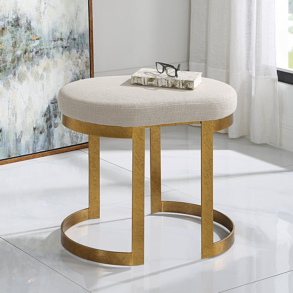 Uttermost Infinity Gold Accent Stool By Casagear Home UT-23698