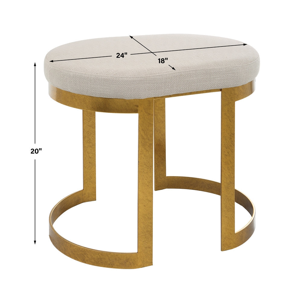 Uttermost Infinity Gold Accent Stool By Casagear Home UT-23698