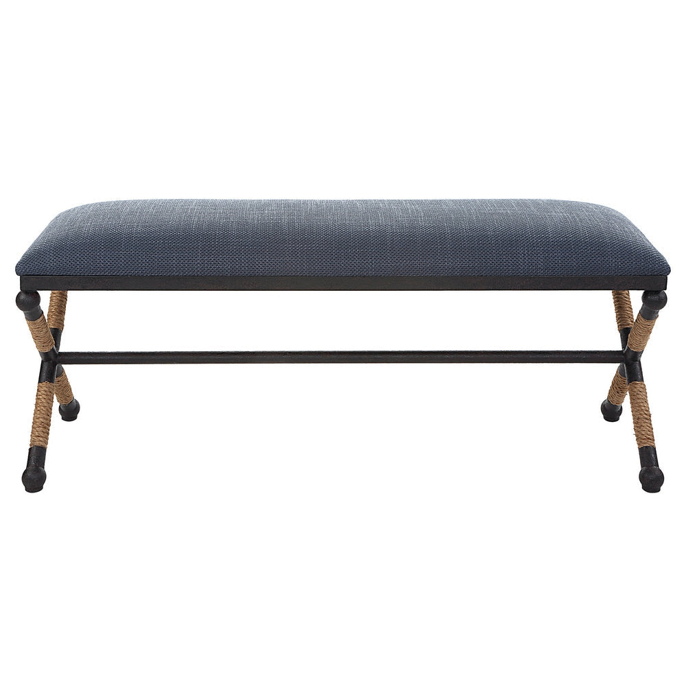 Uttermost Firth Rustic Navy Bench By Casagear Home