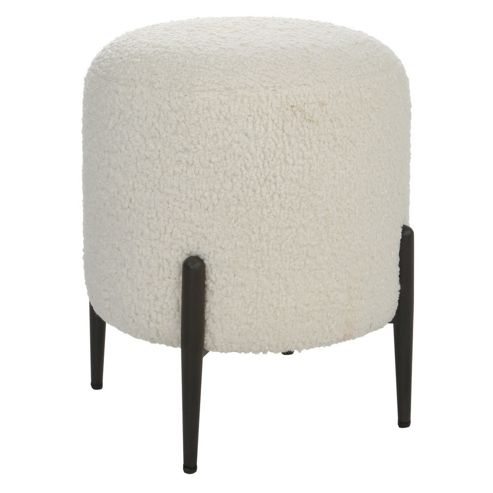 Uttermost Arles White Shearling Ottoman By Casagear Home UT-23715